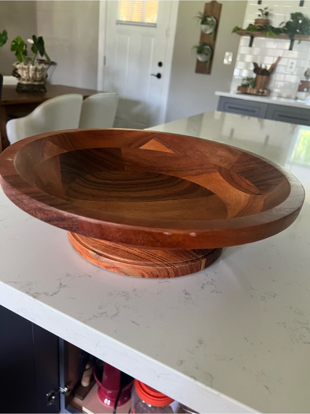 Wooden bowl 13.5”around 4”tall